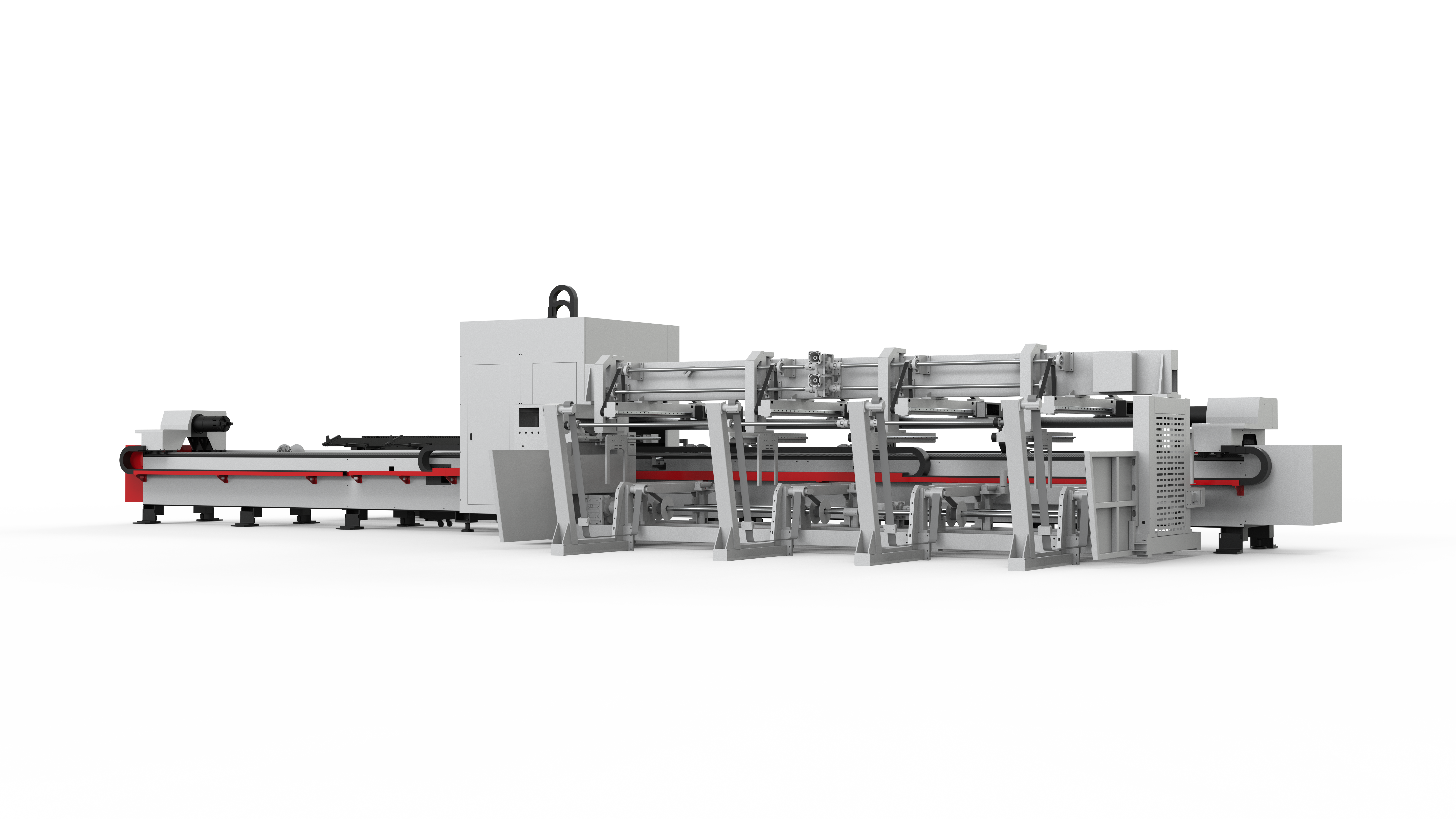 Машина для лазерной резки с восемью осевой трубкой