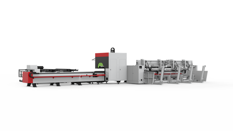 Машина для лазерной резки с восемью осевой трубкой